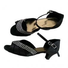 ABIGAIL BLACK DIAMANTE - 1.5 LOW HEEL